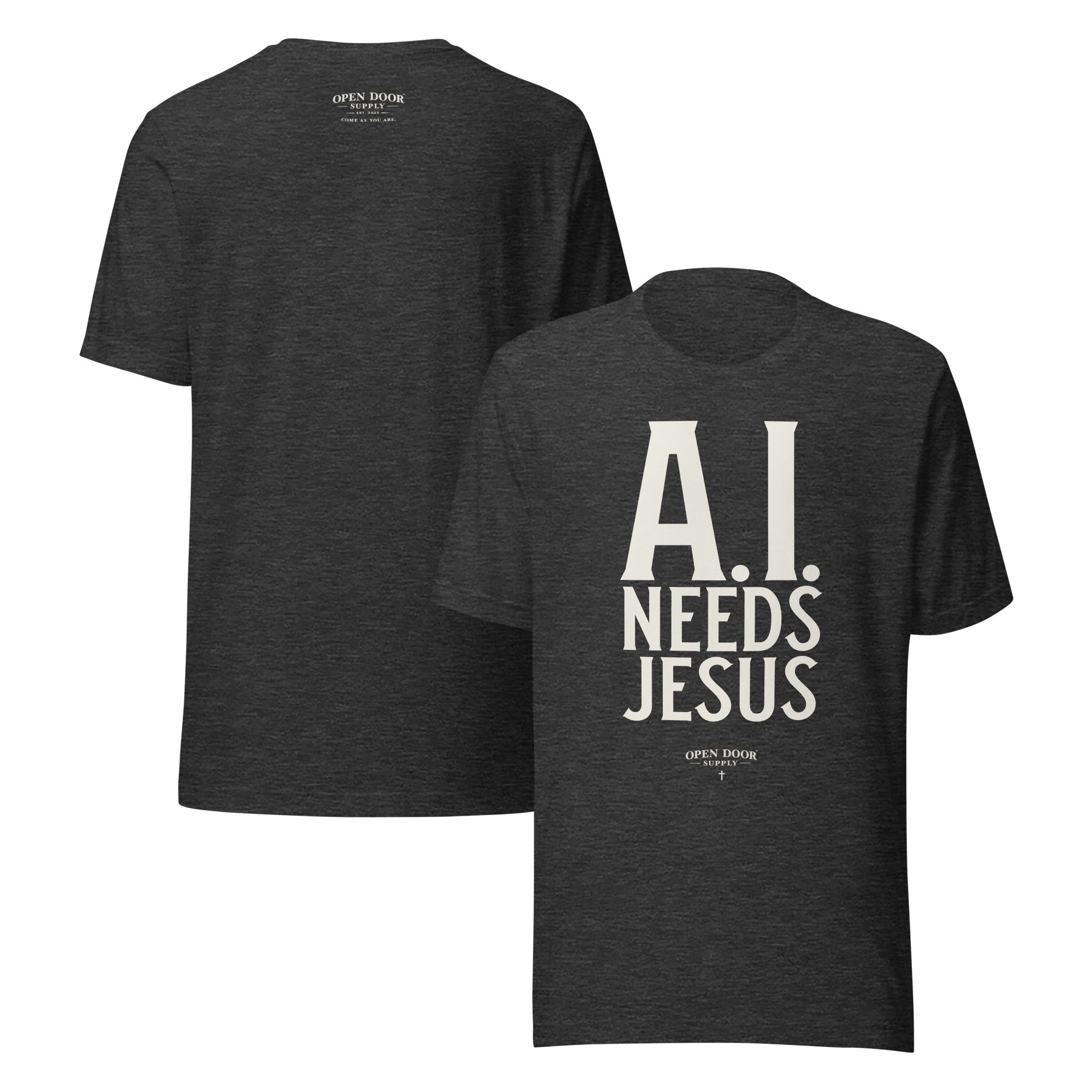 Christian humor shirt AI Needs Jesus design