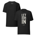 Let Him In Christian T-Shirt in Black Heather by Open Door Supply